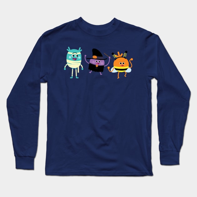 Bumble Nums Halloween Long Sleeve T-Shirt by RockabyeBillie